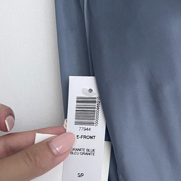 BRAND NEW Wilfred Tie Front Blouse - Granite Blue ARITZIA - Picture 9 of 9